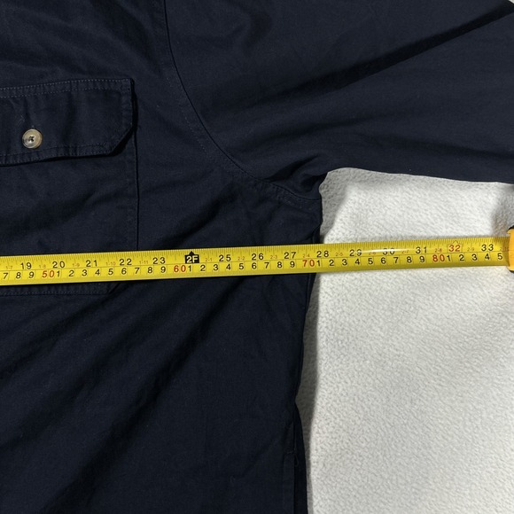 Woolrich Shirt Jacket Mens 2XL Navy Flannel Lined Plaid Green Label Shacket - Picture 5 of 6